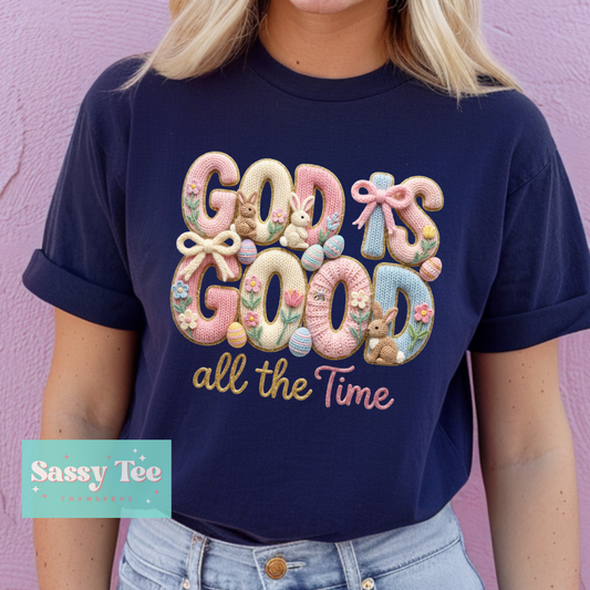 GOD IS GOOD EASTER BOWS FAUX YARN **Preorder/Restock Ships in 5-10 biz days**