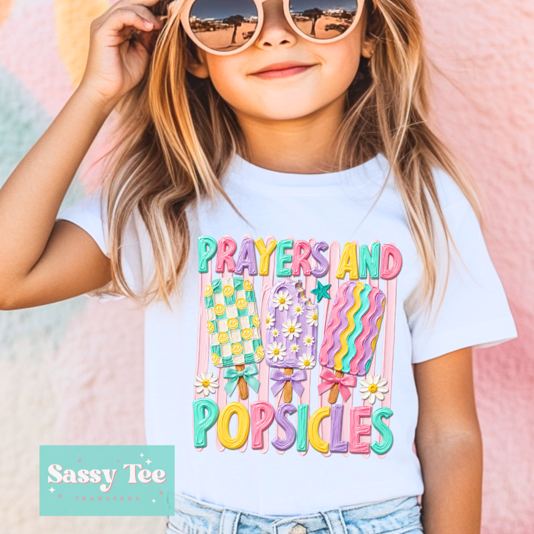PRAYERS AND POPSICLES BRIGHT PREPPY TEXTURE PAINT Kids **Preorder/Restock Ships in 5-10 biz days**