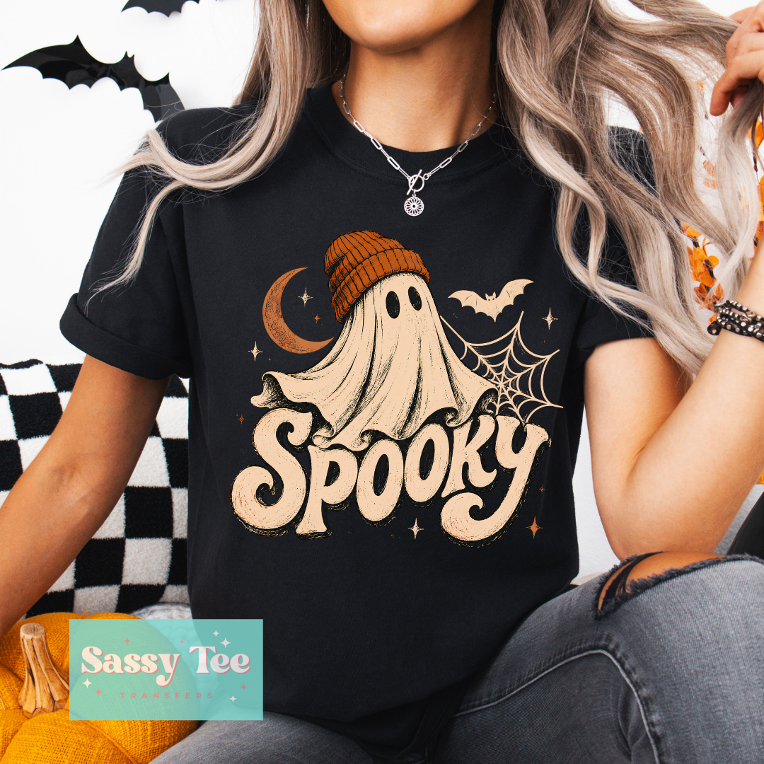 SPOOKY GHOST CREAM VINTAGE MOON BAT WEB **Preorder/Restock Ships in 5-10 biz days**