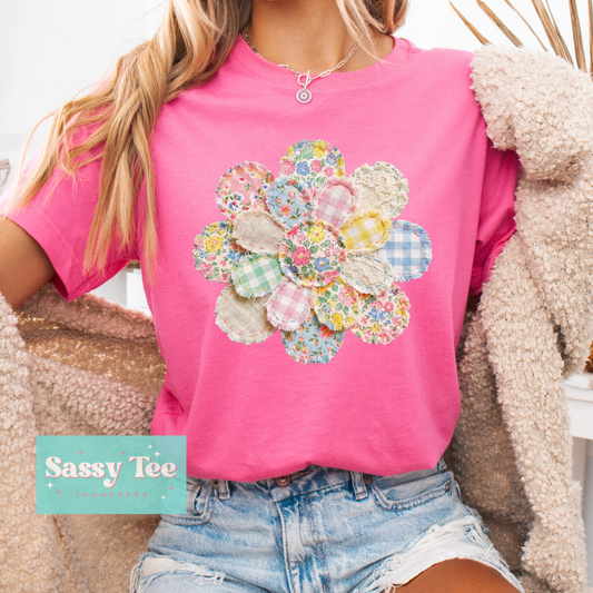 FLOWER FAUX PATCHWORK **Preorder/Restock Ships in 5-10 biz days**