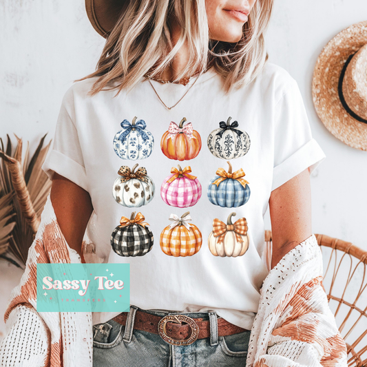 PUMPKINS PLAID BOWS **Preorder/Restock Ships in 5-10 biz days**