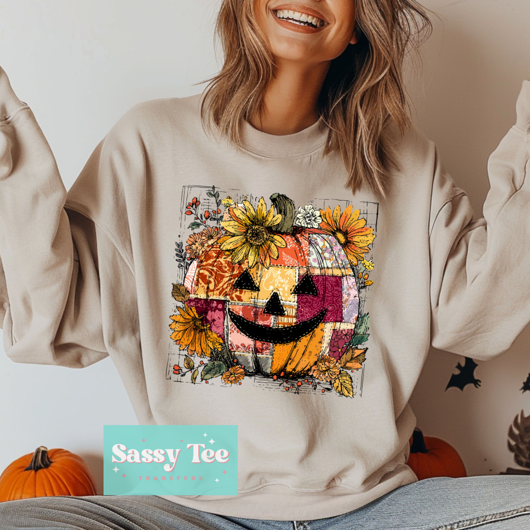 PUMPKIN EMBROIDER SUNFLOWERS **Preorder/Restock Ships in 5-10 biz days**