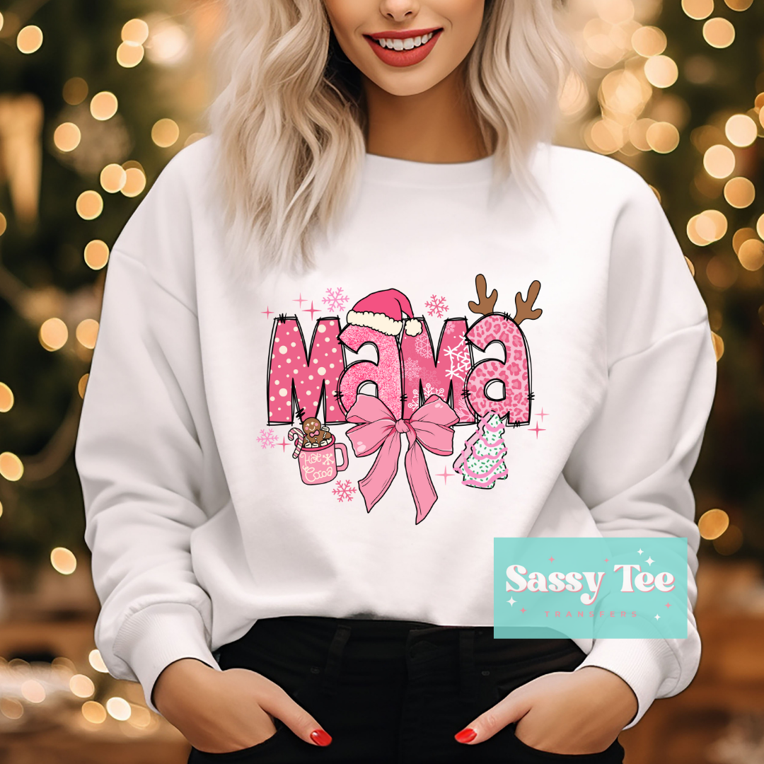 PINK CHRISTMAS REINDEER MAMA Kids  *Ships in 5-10 biz days