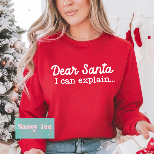 DEAR SANTA I CAN EXPLAIN **Preorder/Restock Ships in 5-10 biz days**