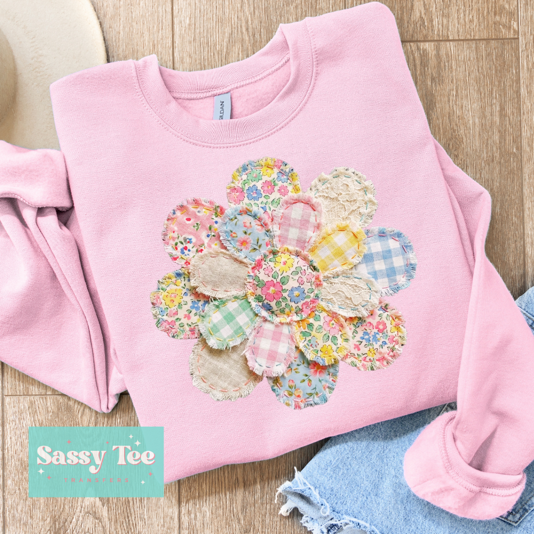 FLOWER FAUX PATCHWORK **Preorder/Restock Ships in 5-10 biz days**