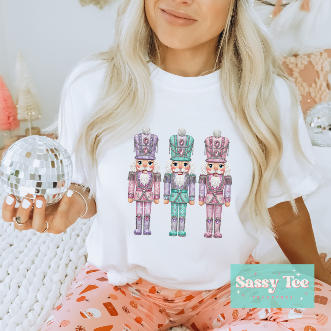 PASTEL RHINESTONE NUTCRACKERS CHRISTMAS **Preorder/Restock Ships in 5-10 biz days**