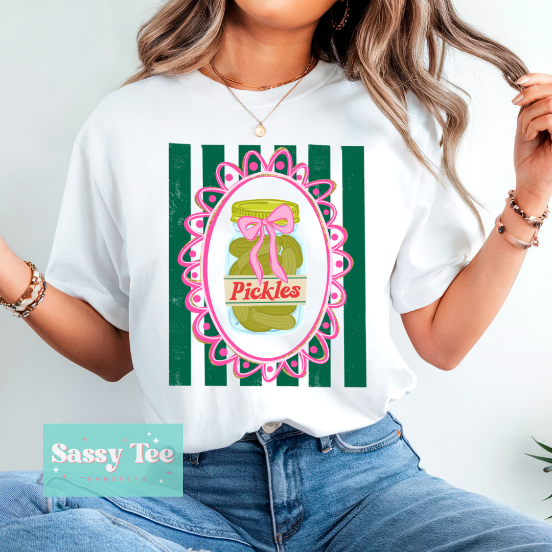 PICKLES PINK FRAME PREPPY STRIPES **Preorder/Restock Ships in 5-10 biz days**