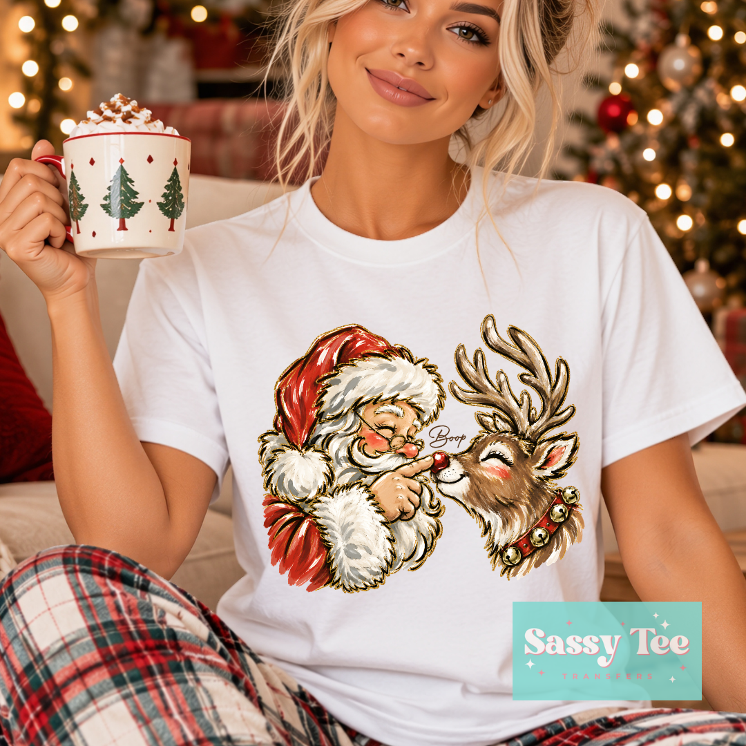 SANTA BOOP REINDEER CUTE RED GOLD **Preorder/Restock Ships in 5-10 biz days** •