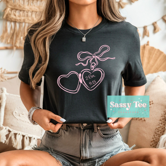 FAITH PINK LOCKET BOW **Preorder, Ships in 5-14 biz days**