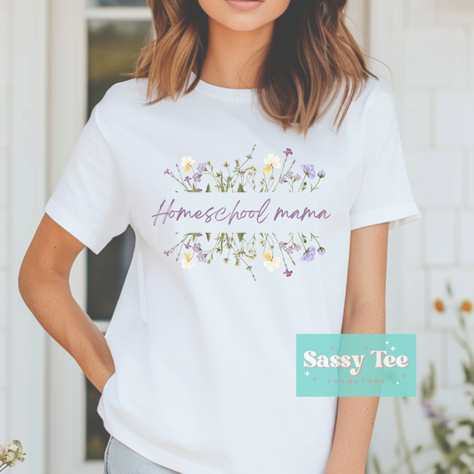 HOMESCHOOL MAMA PURPLE FLORAL **Preorder Ships in 5-10 biz days**