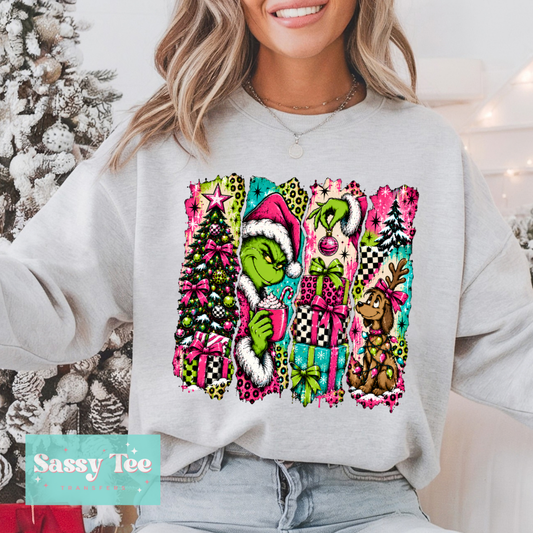 GREEN MAN BRIGHT PINK GREEN RETRO ART **Preorder/Restock Ships in 5-10 biz days**