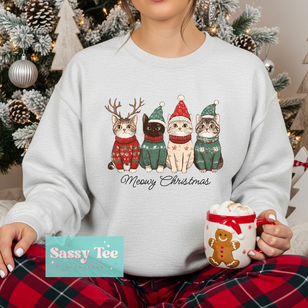 MEOWY CHRISTMAS CAT SWEATERS **Preorder/Restock Ships in 5-10 biz days**