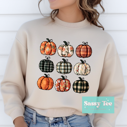 PUMPKINS EMBROIDER PLAID **Preorder/Restock Ships in 5-10 biz days**