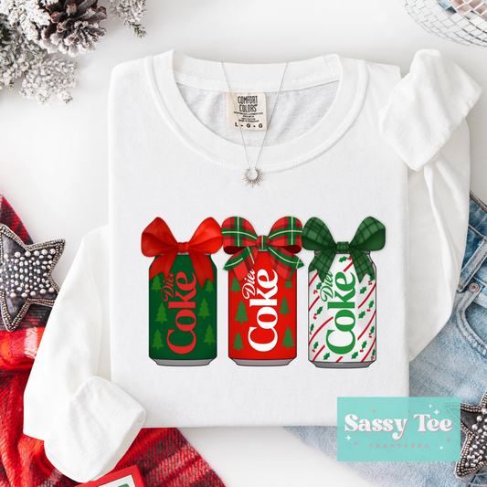 DIET COKE CANS CHRISTMAS BOWS **Preorder/Restock Ships in Est. 5-10 biz days**
