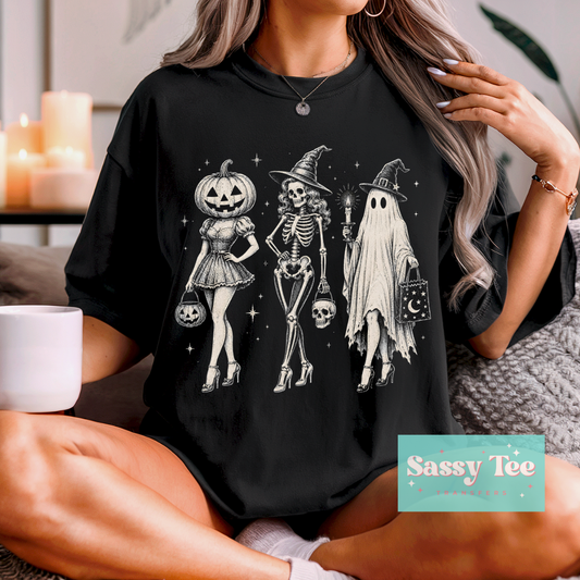 SPOOKY GIRL SQUAD CREAM WHITE For Darker Colors **Preorder/Restock Ships in 5-10 biz days**