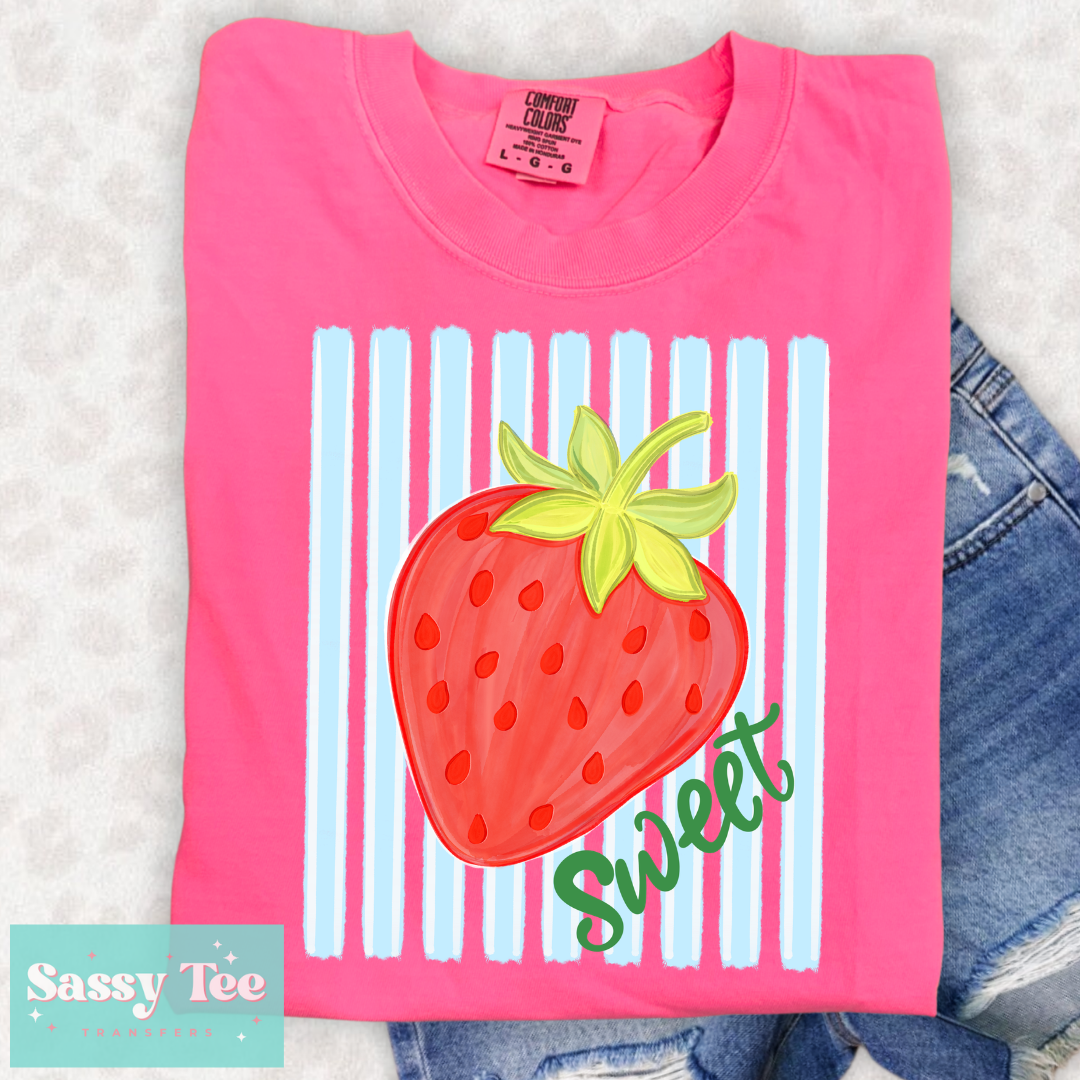 SWEET STRAWBERRY PREPPY STRIPES VIRAL **Preorder/Restock Ships in 5-10 biz days**