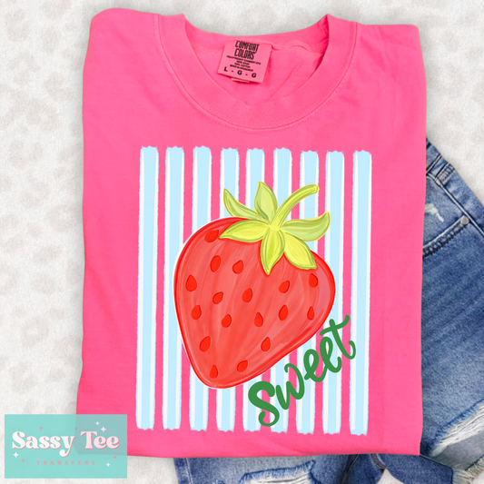 SWEET STRAWBERRY PREPPY STRIPES VIRAL **Preorder/Restock Ships in 5-10 biz days**