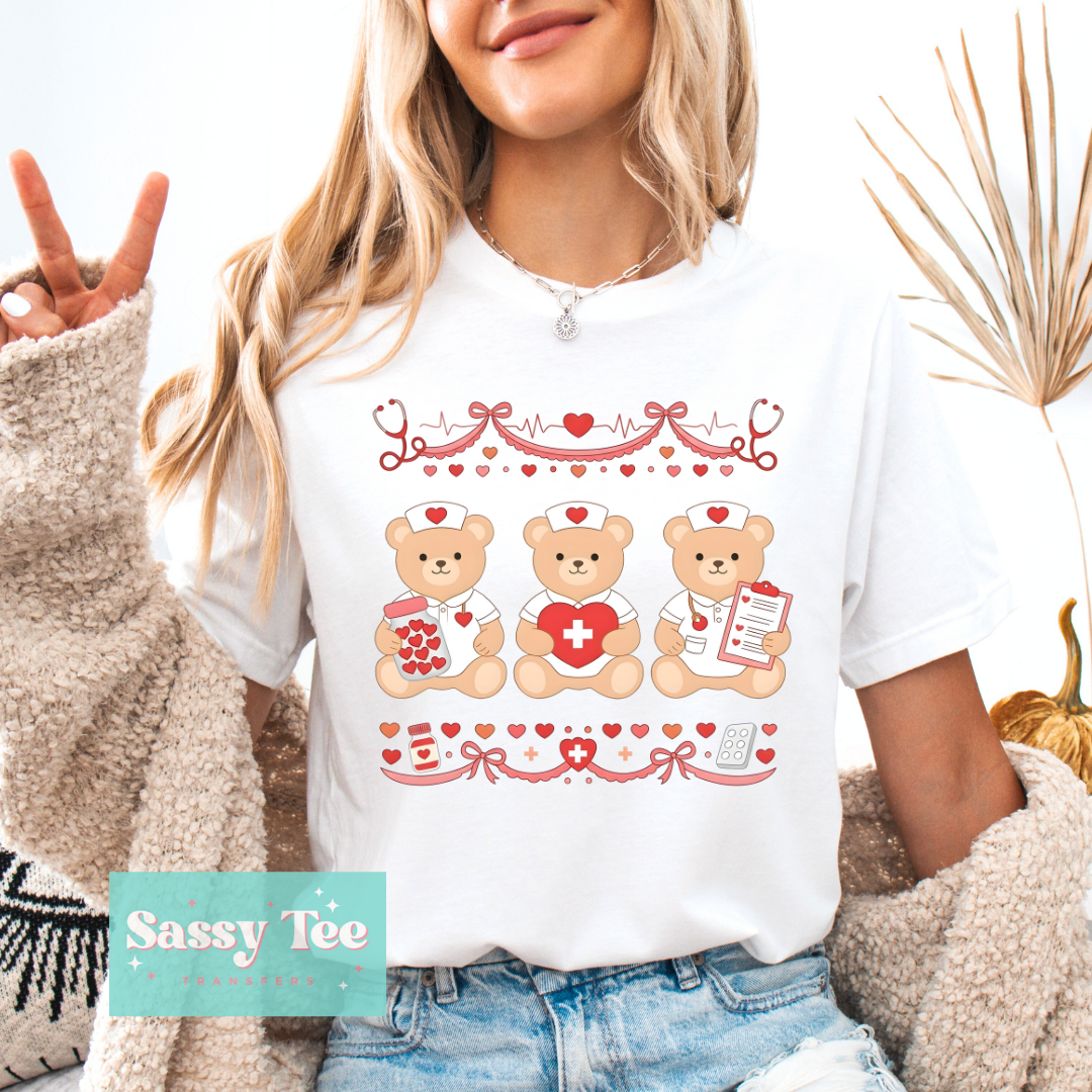 TEDDY NURSE VINTAGE VALENTINE **Preorder/Restock Ships in 5-10 biz days**