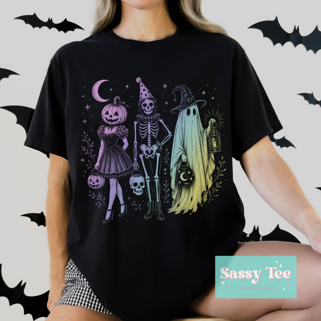 SPOOKY GIRL SQUAD PASTEL COLORS For Darker Colors **Preorder/Restock Ships in 5-10 biz days**