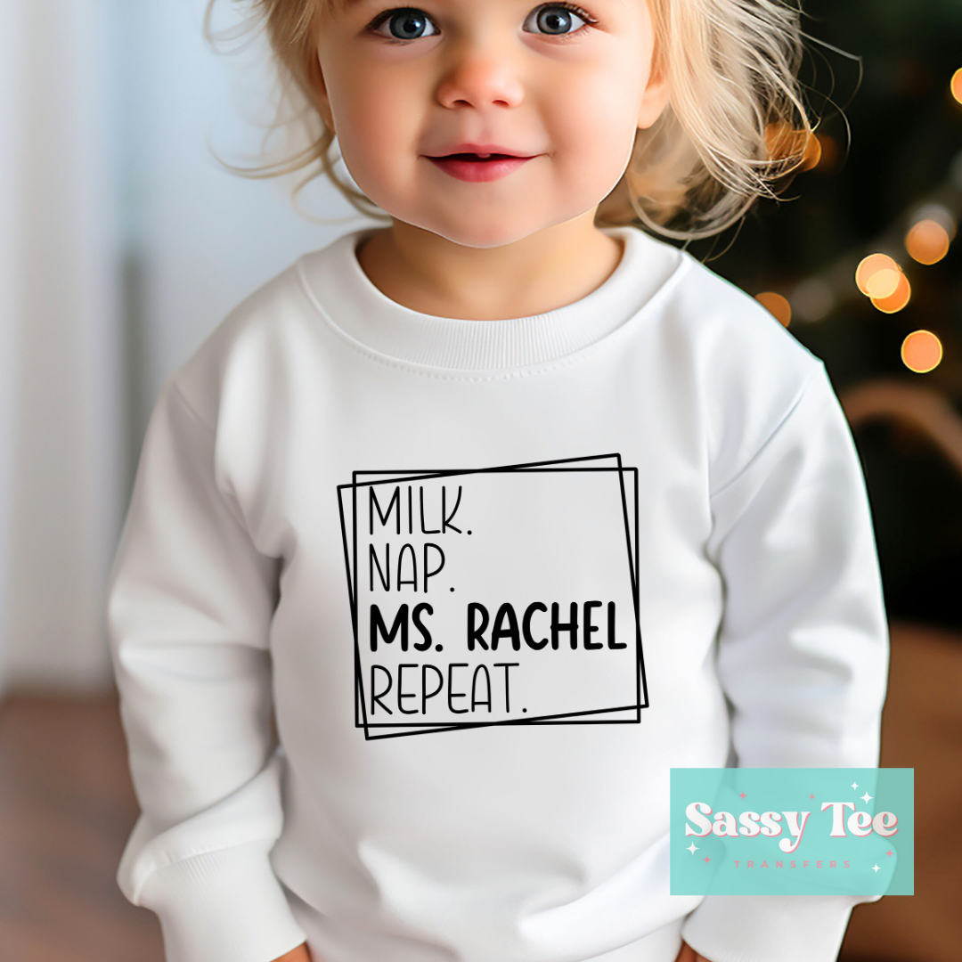 MILK NAP MS RACHEL REPEAT Kids  *Ships in 5-10 biz days