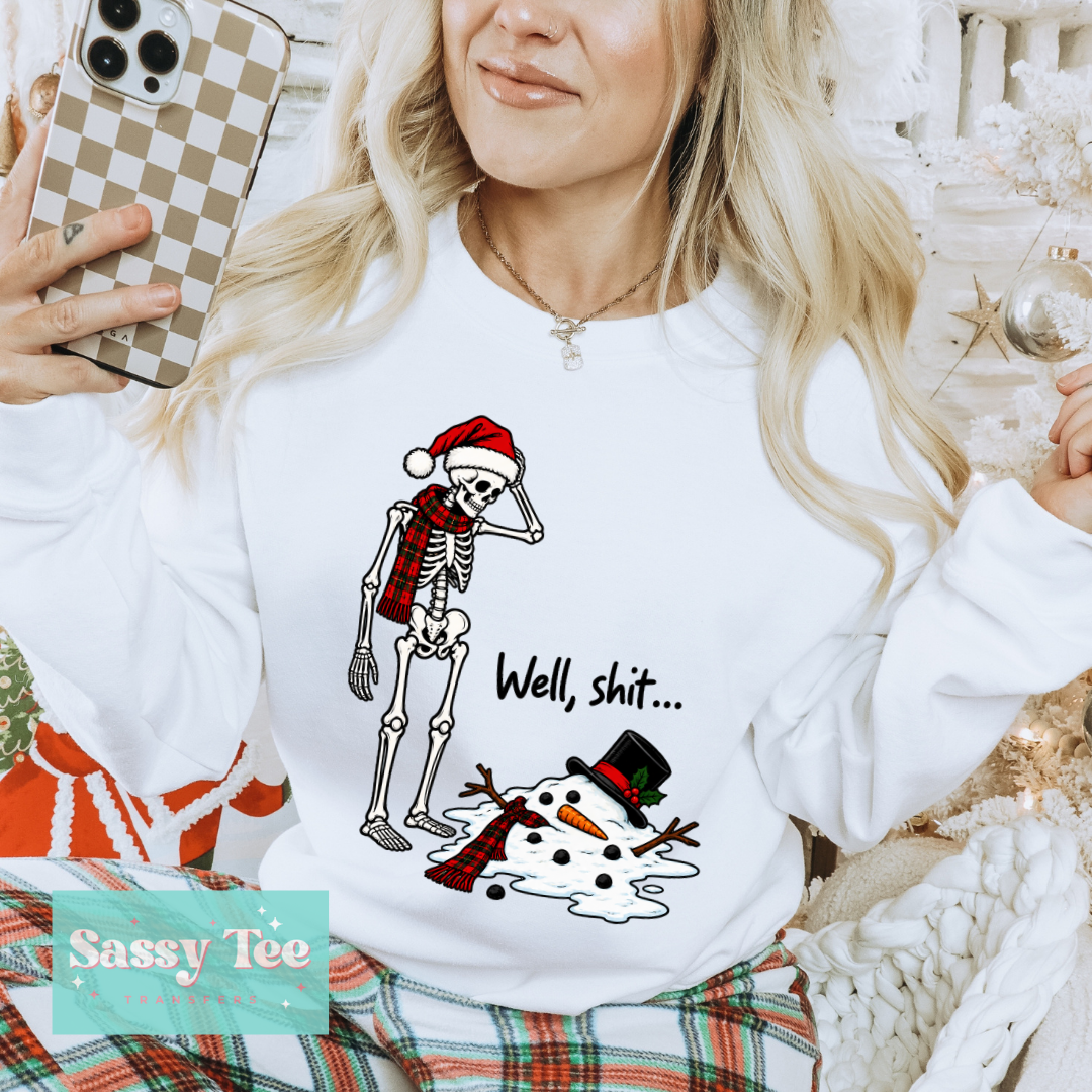 WELL SH'T SKELETON SNOWMAN CHRISTMAS **Preorder/Restock Ships in 5-10 biz days**