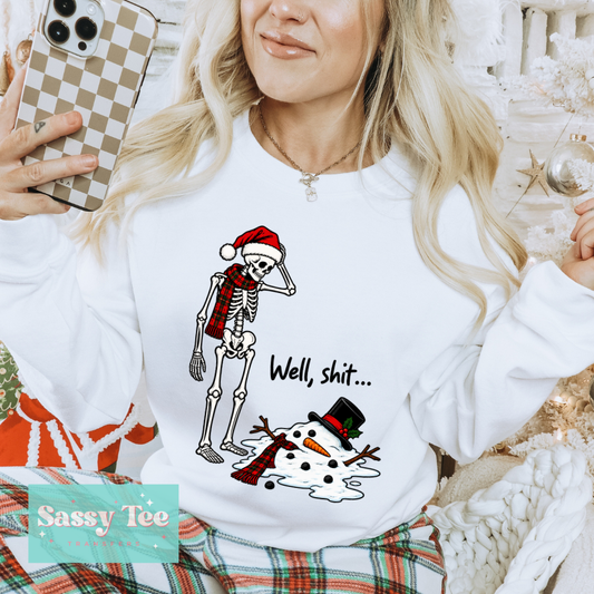 WELL SH'T SKELETON SNOWMAN CHRISTMAS **Preorder/Restock Ships in 5-10 biz days**
