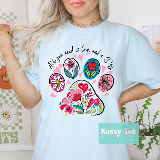 ALL YOU NEED DOG FLORAL **Preorder, Ships in 5-9 biz days**