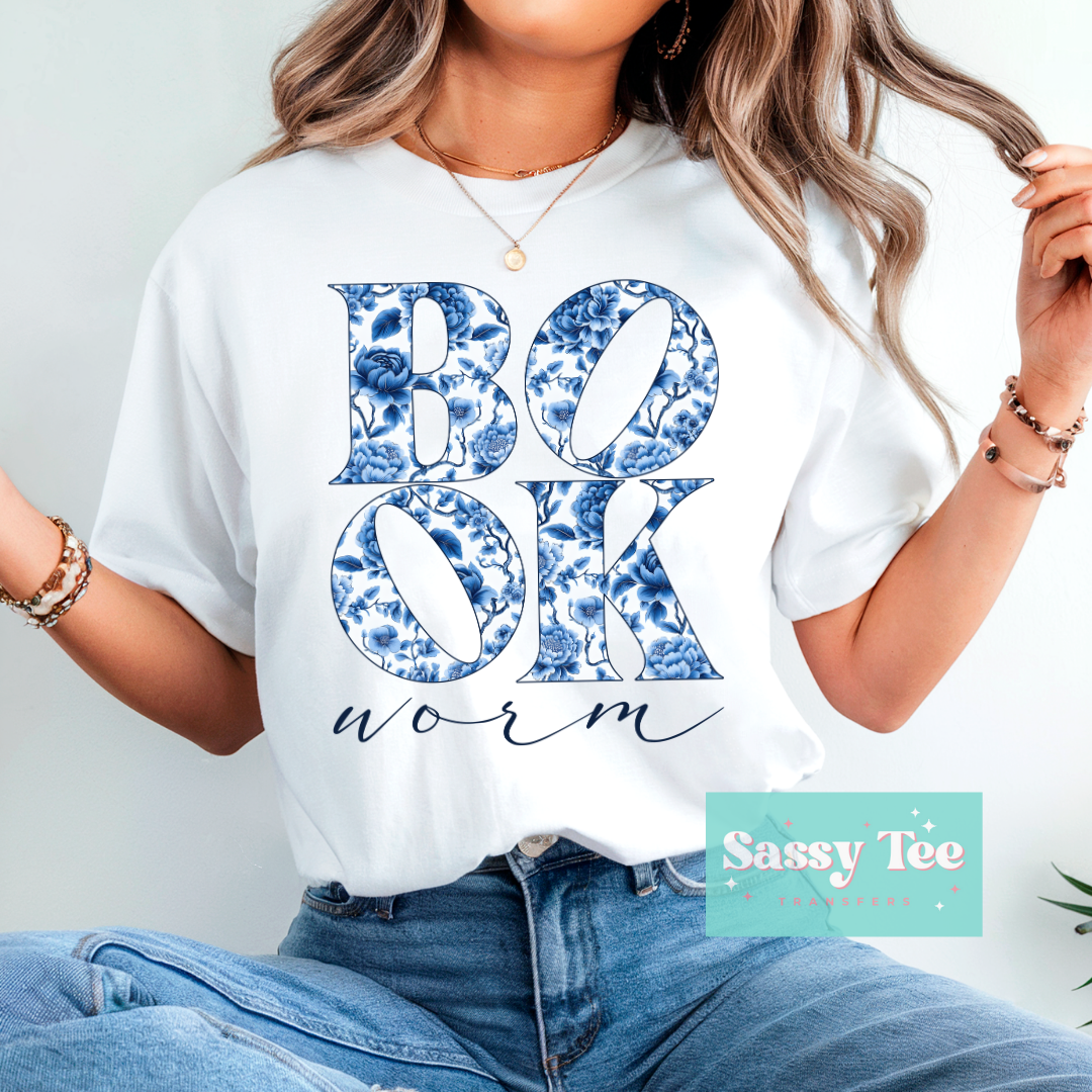 BOOK WORM BLUE TOILE **Preorder/Restock Ships in 5-10 biz days**