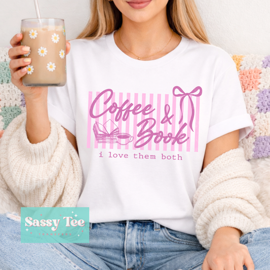 COFFEE BOOK LOVE THEM BOTH PINK PREPPY