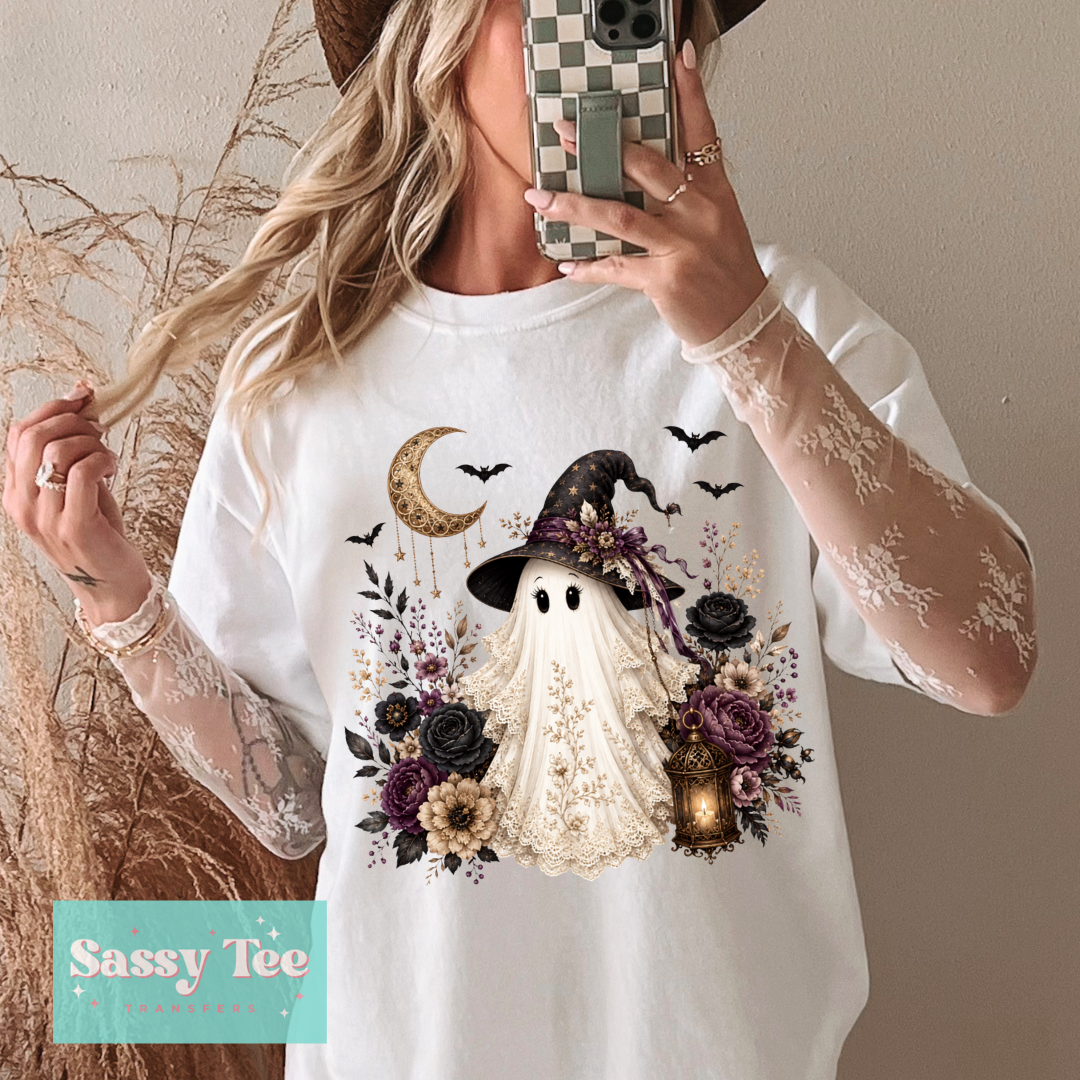 GHOST LACE DARK FLOWERS GOTHIC **Preorder/Restock Ships in 5-10 biz days**