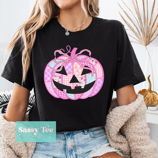 PINK MINT EMBROIDER PUMPKIN **Preorder/Restock Ships in 5-10 biz days**