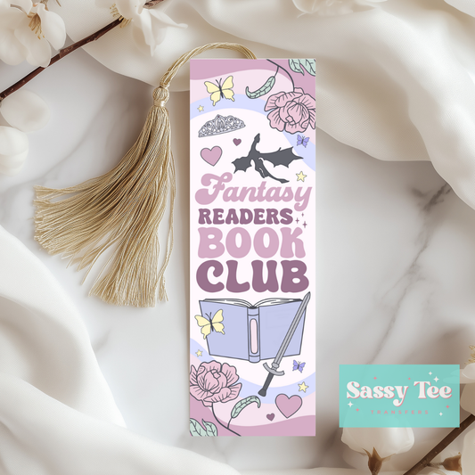 FANTASY READERS BOOK CLUB UV DTF BOOKMARK DECAL *Preorder Ships in est. 5-10 biz days*