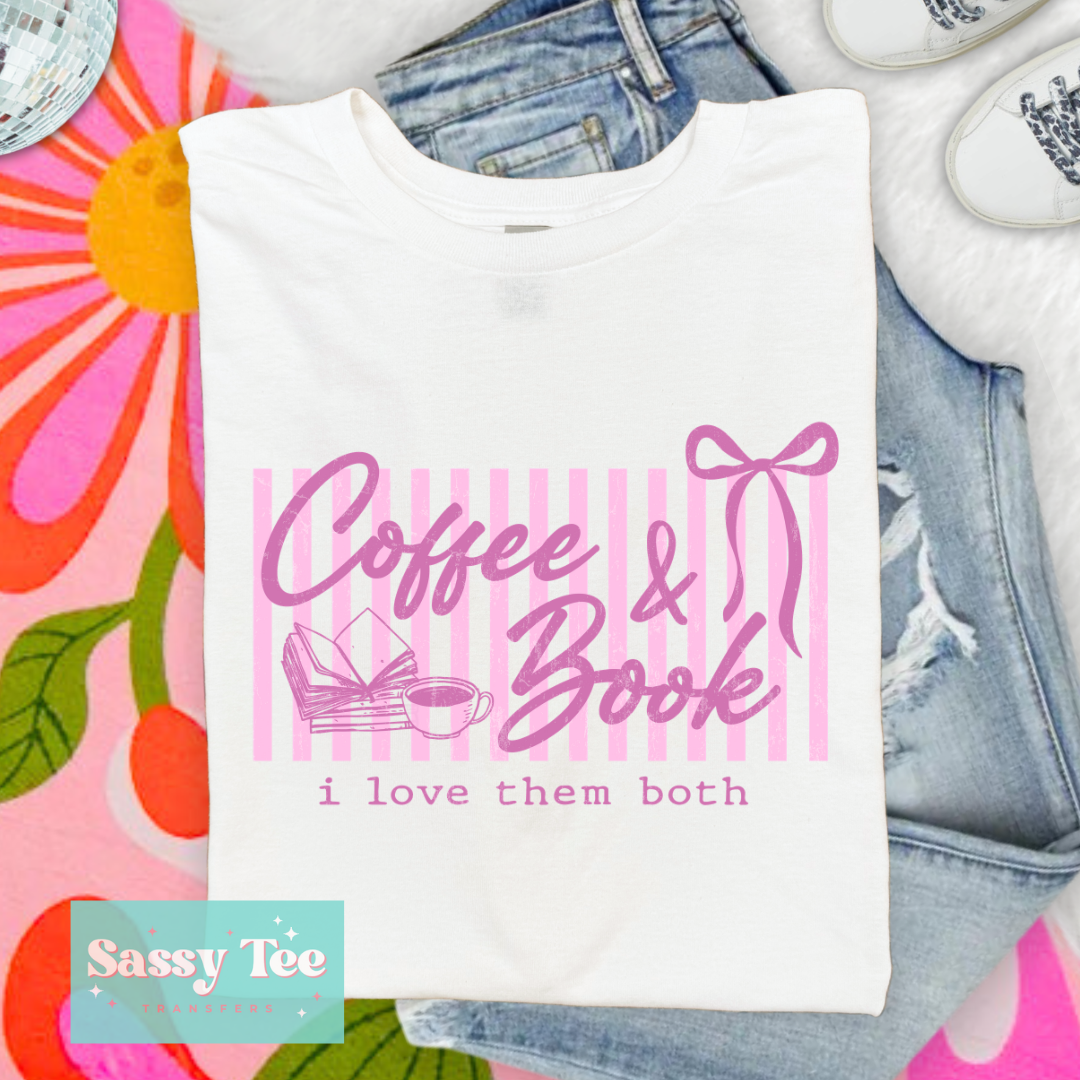 COFFEE BOOK LOVE THEM BOTH PINK PREPPY