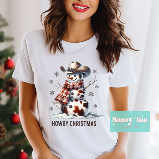 HOWDY CHRISTMAS WESTERN SNOWMAN **Preorder/Restock Ships in 5-10 biz days**