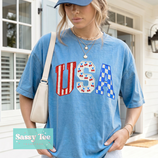 USA PREPPY RETRO CHERRIES TEXTURE PAINT **Preorder/Restock Ships in 5-10 biz days**
