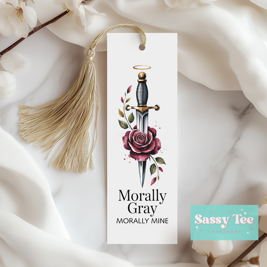 MORALLY GRAY UV DTF BOOKMARK DECAL *Preorder Ships in est. 5-10 biz days*