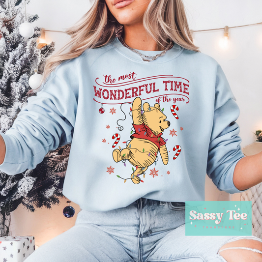 POOH MOST WONDERFUL TIME CHRISTMAS Adult **Preorder/Restock Ships in 5-10 biz days**