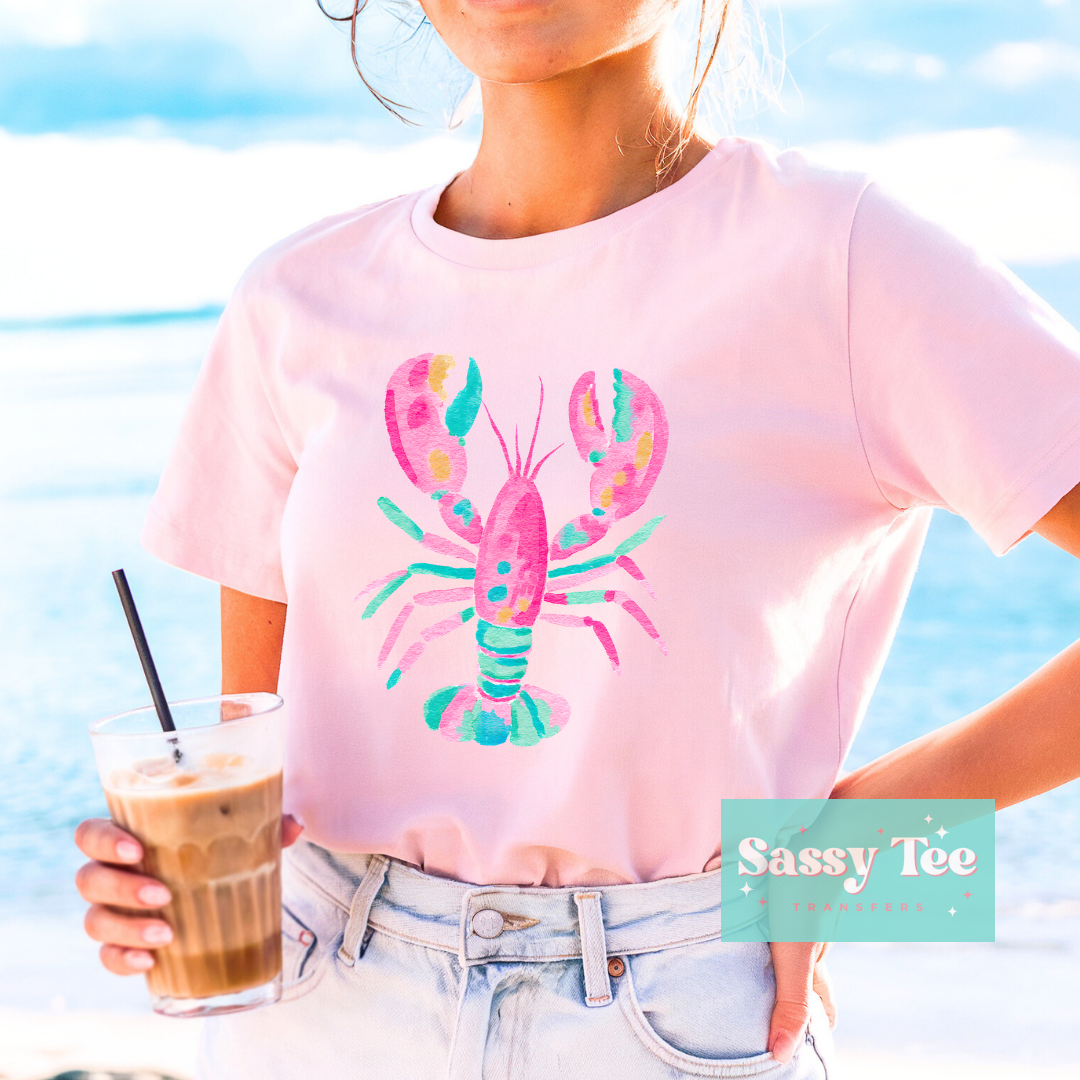 LOBSTER TROPICAL PINK TEAL
