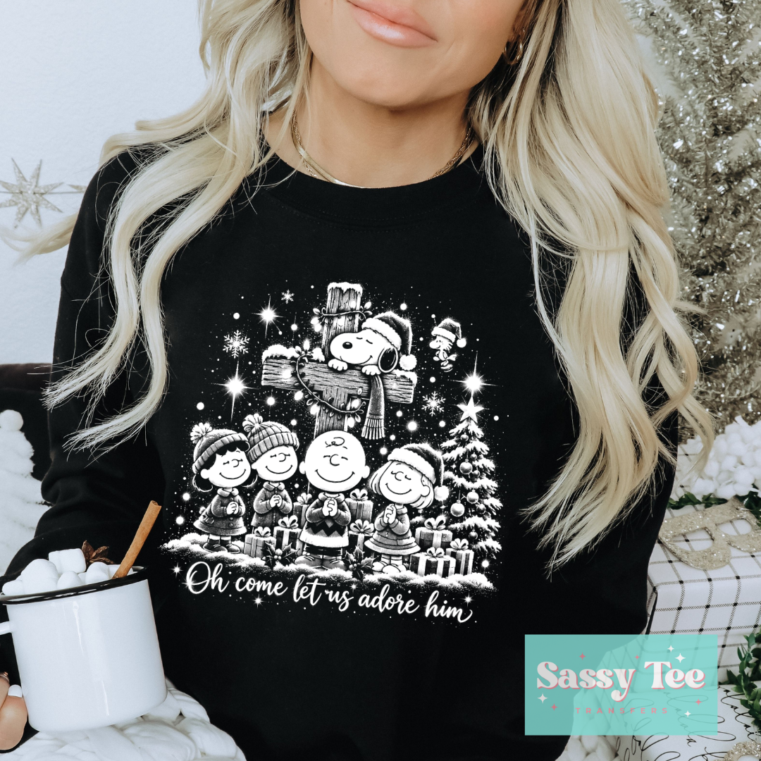OH COME LET US ADORE HIM SNOOP FRIENDS For Darker Colors **Preorder/Restock Ships in 5-10 biz days**