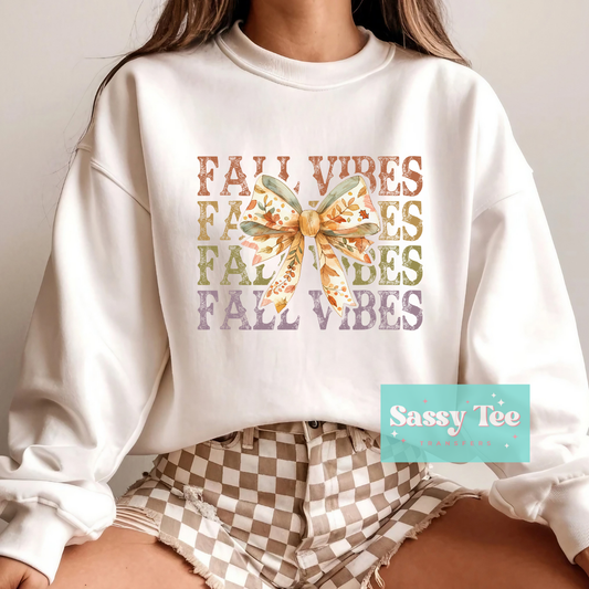 FALL VIBES FLORAL BOW **Preorder Ships in 5-10 biz days**