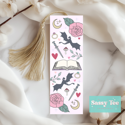 FANTASY DRAGON ROMANCE UV DTF BOOKMARK DECAL *Preorder Ships in est. 5-10 biz days*