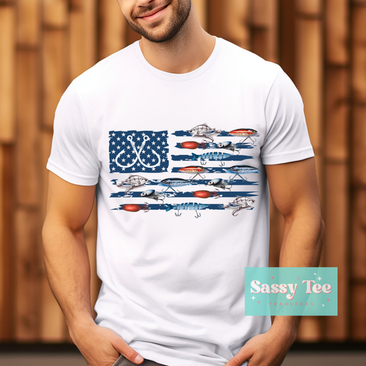 FISHING FLAG BLUE