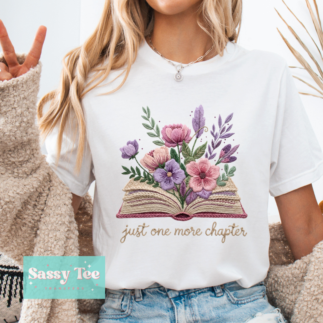 JUST ONE MORE CHAPTER FLORAL FAUX YARN **Preorder/Restock Ships in 5-10 biz days**