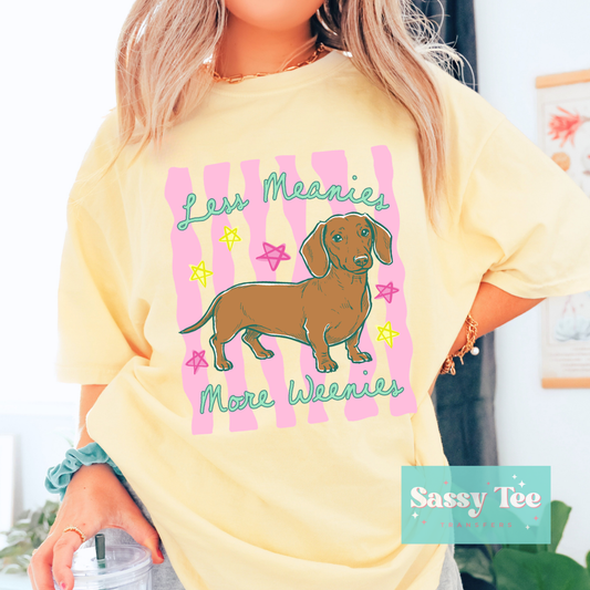 LESS MEANIES MORE WEENIES PREPPY STRIPES **Preorder/Restock Ships in 5-10 biz days**