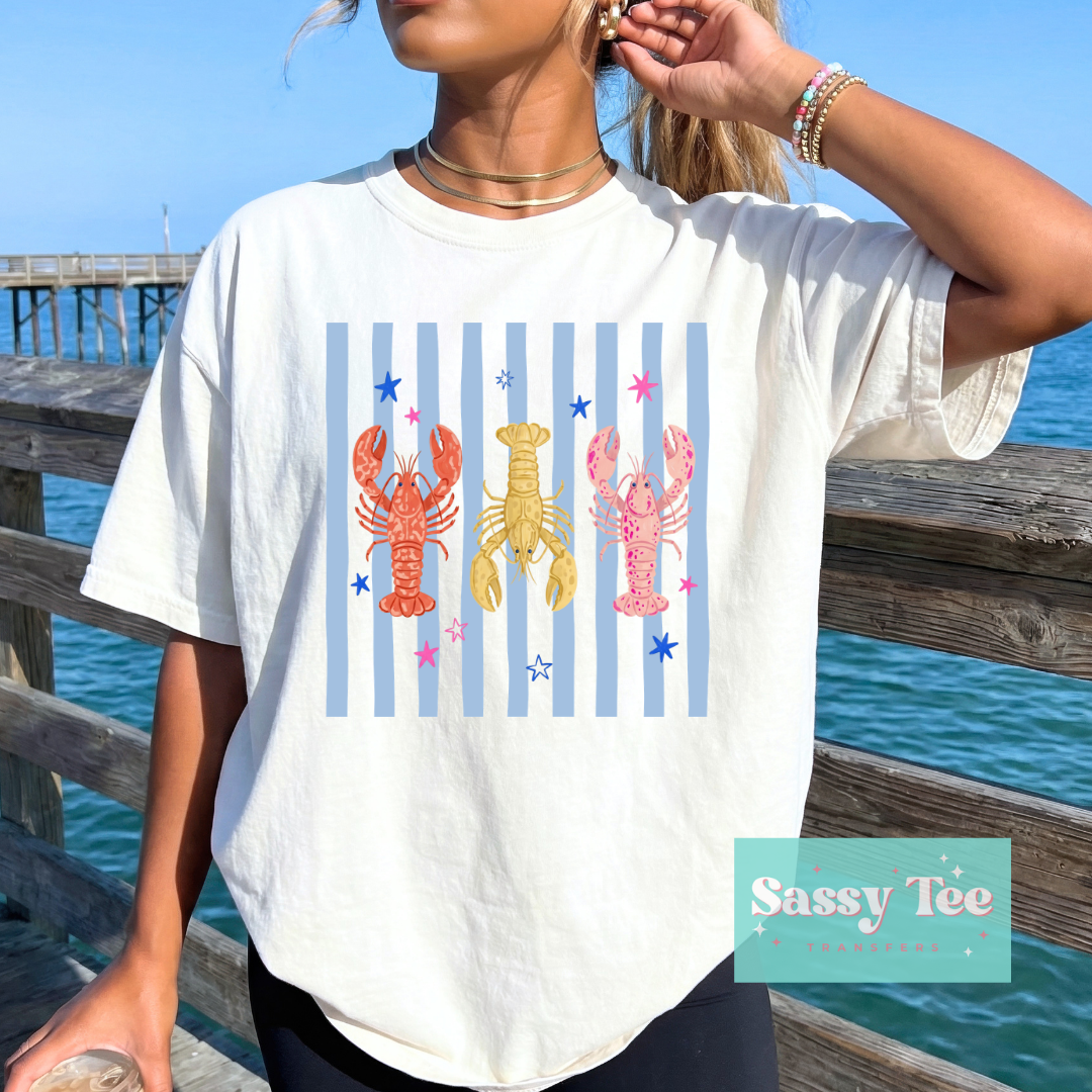 COASTAL LOBSTER PREPPY STRIPES **Preorder/Restock Ships in 5-10 biz days**