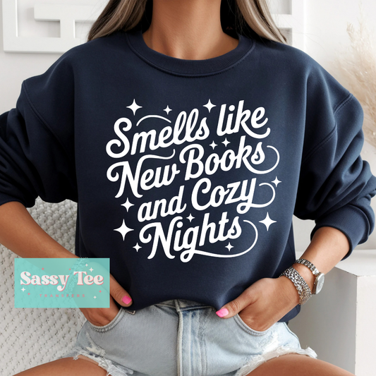 SMELLS LIKE NEW BOOKS AND COZY NIGHTS WHITE **Preorder/Restock Ships in 5-10 biz days**