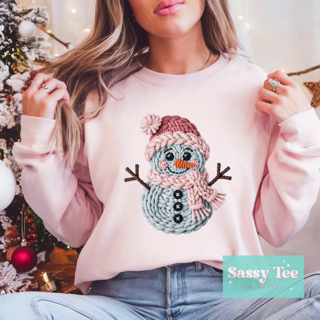 SNOWMAN PINK FAUX YARN **Preorder/Restock Ships in 5-10 biz days**