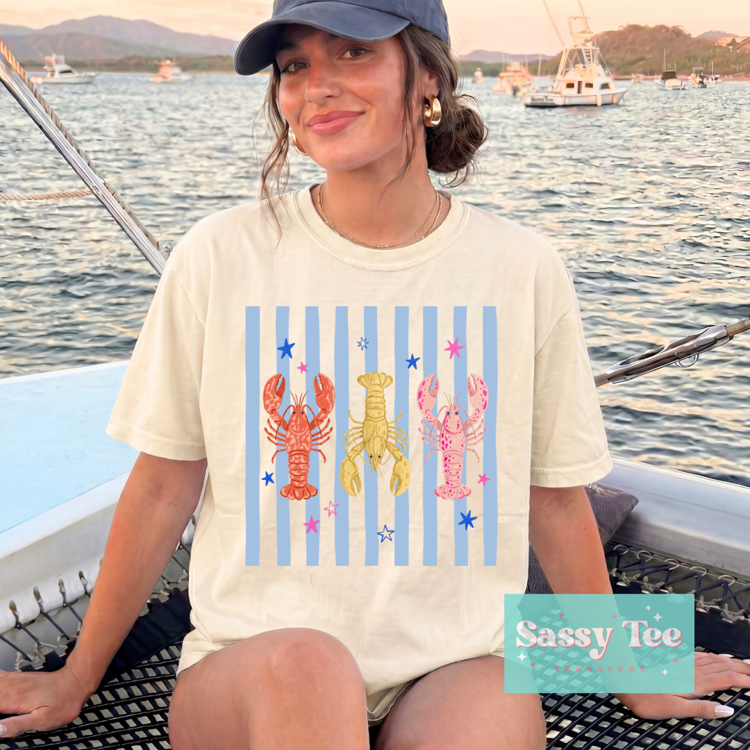 COASTAL LOBSTER PREPPY STRIPES **Preorder/Restock Ships in 5-10 biz days**