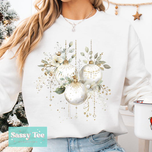 GREENERY WHITE ORNAMENTS **Preorder/Restock Ships in Est. 5-10 biz days**