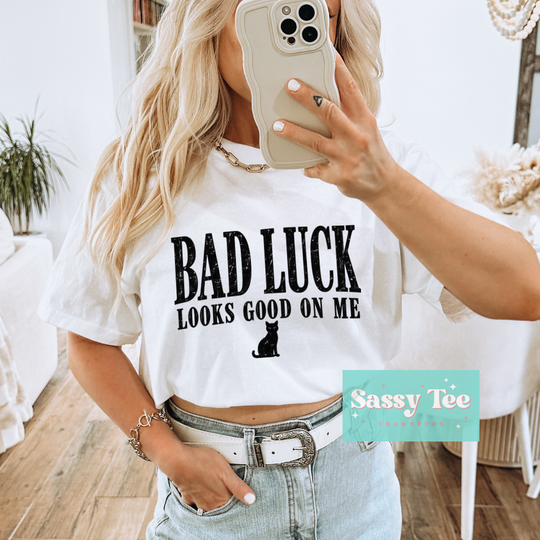 BAD LUCK LOOKS GOOD ON ME BLACK CAT **Preorder/Restock Ships in 5-10 biz days**